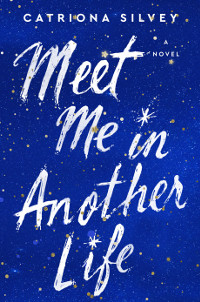 Book cover with title in white brush font on a deep blue starry background