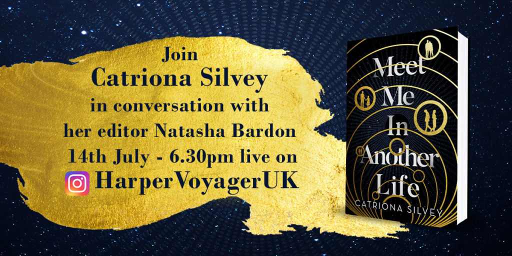 Flyer for Instagram Live event taking place on the Harper Voyager UK channel at 6.30pm UK time on Weds 14th July